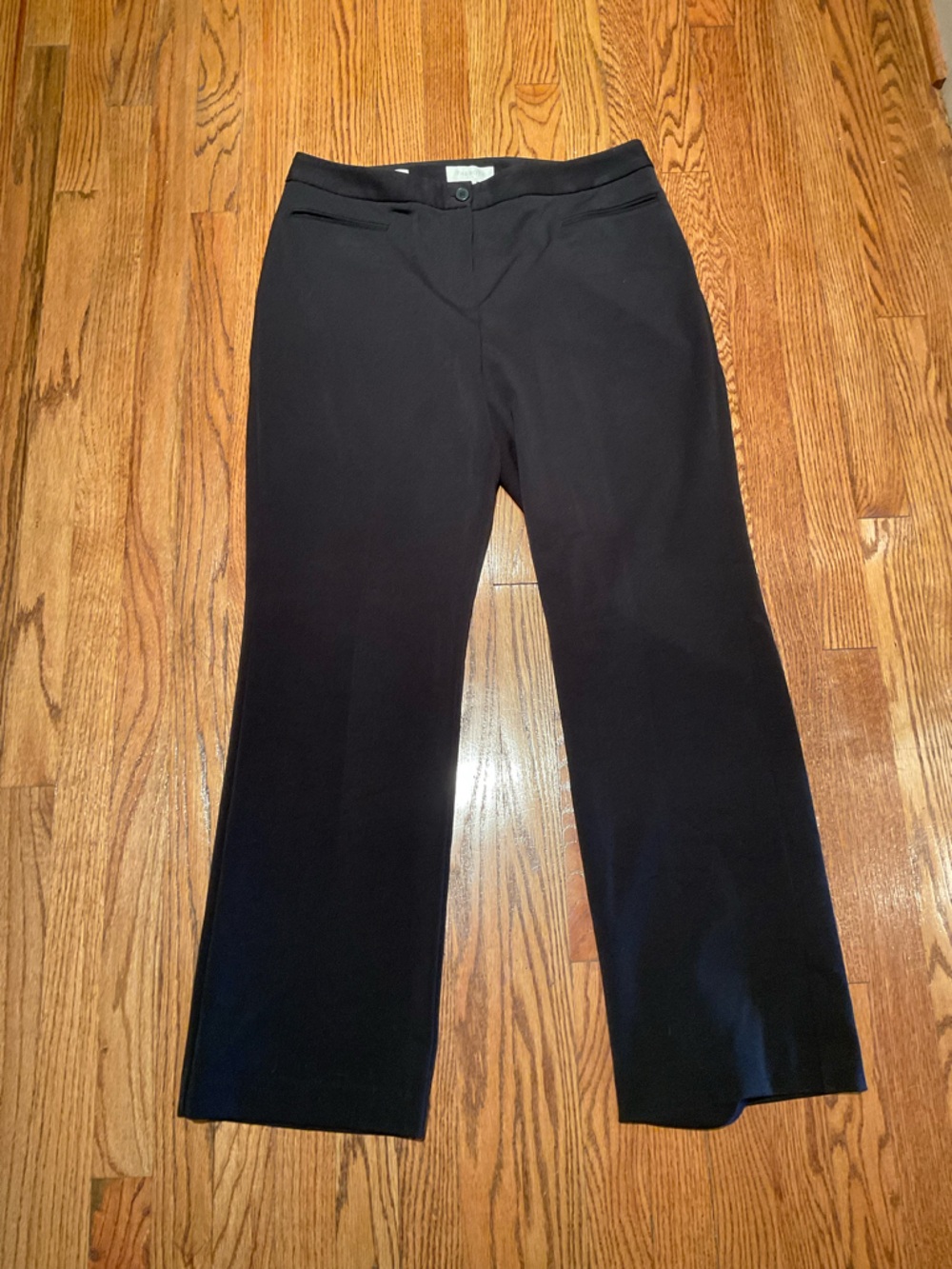 Talbots Black Curvy Fit Trouser Pants Women’s 12 Career Office
